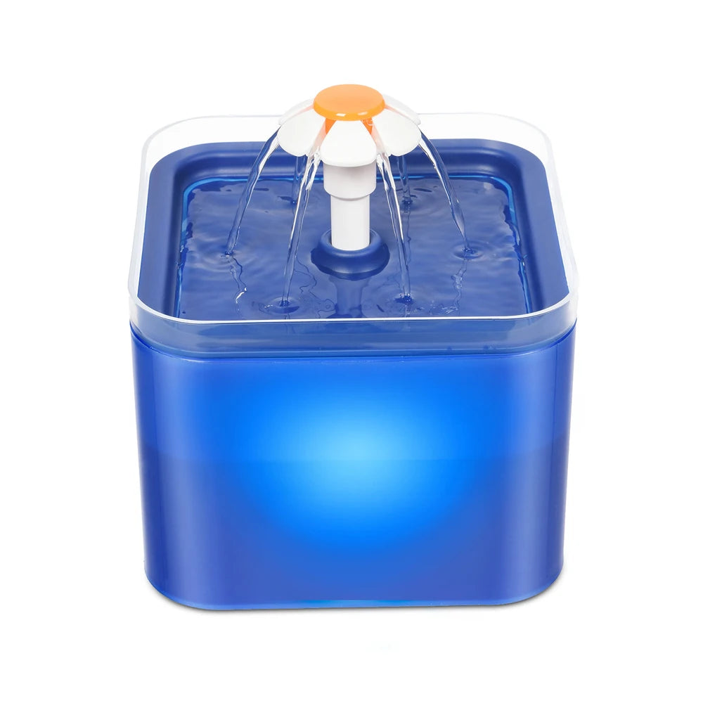 2L Pet Water Fountain 🐾💧 | LED Light ✨ | USB Powered 🔌 | Recirculating Filter ♻️ | For Cats & Dogs 🐶🐱
