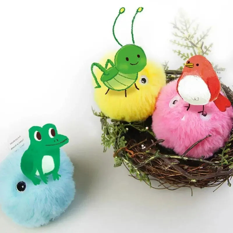 Chirping Cat Balls 🐱🔊 | Birds, Frogs & Crickets Sounds 🐦🐸🦗 | Rolling EVA Plush Balls 🧶 | Soft & Fun Teaser Toys ✅