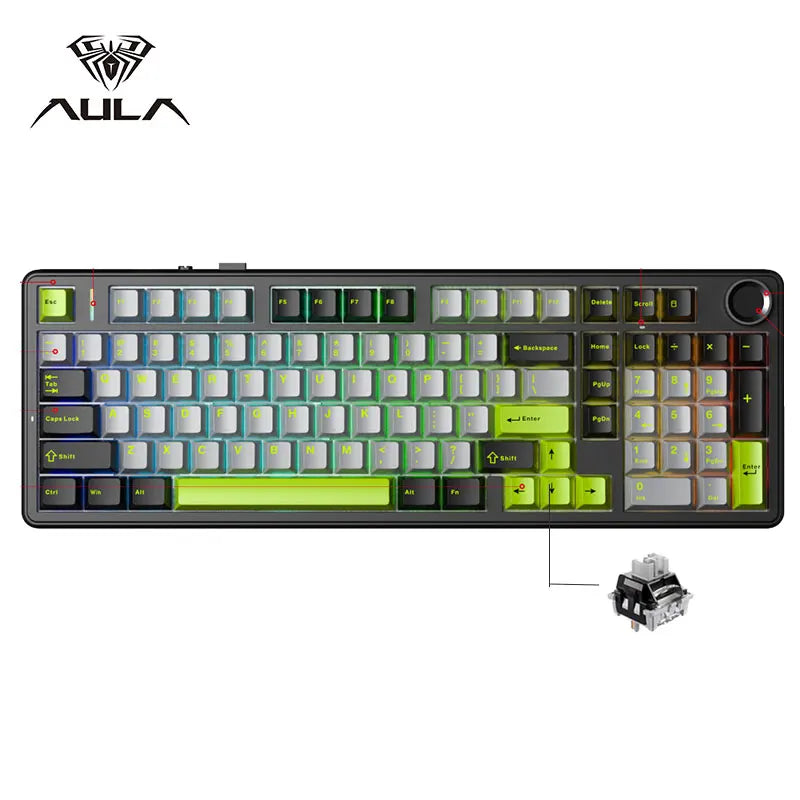 ⌨️🎮 AULA F99PRO Gaming Keyboard – Pro-Level Εμπειρία Πληκτρολόγησης με 3 Τρόπους Σύνδεσης & Gasket Design!