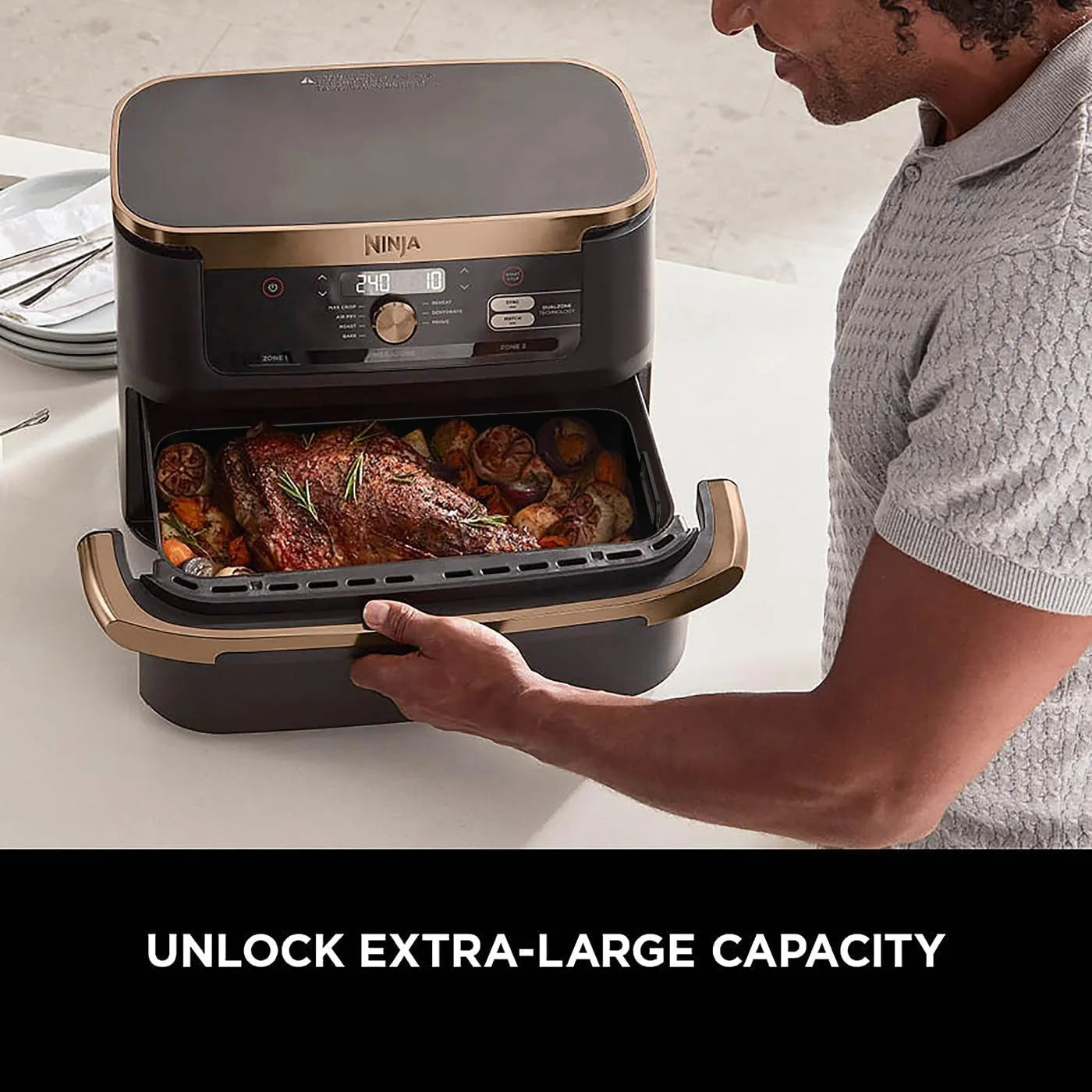 🍕 Σιλικόνη Δίσκος Air Fryer για Ninja AF500 – Αντικολλητικό & Επαναχρησιμοποιήσιμο Liner Basket | Ιδανικό για Pizza, Grill & Baking