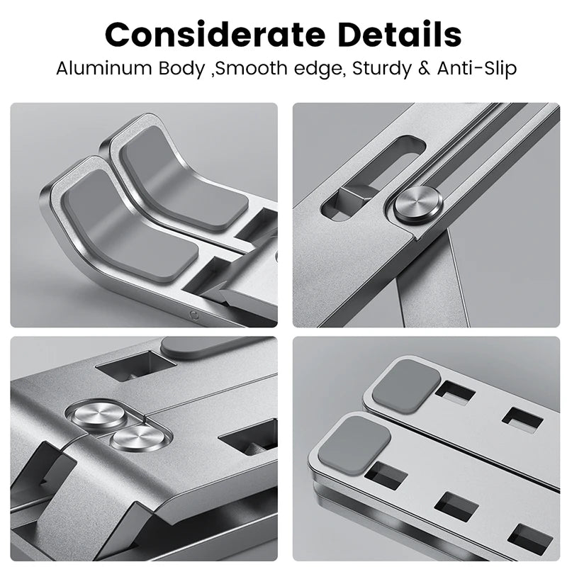 💻🔧 Foldable Metal Laptop Stand – Ρυθμιζόμενη & Αναδιπλούμενη Βάση Laptop 🎯
