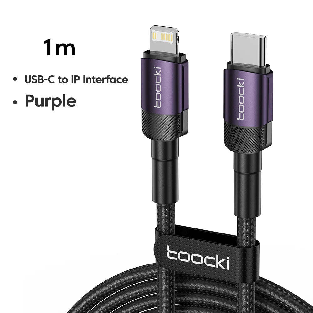 ⚡📱 Toocki PD 20W USB-C to Lightning Cable – Γρήγορη Φόρτιση & Data Sync 🎯