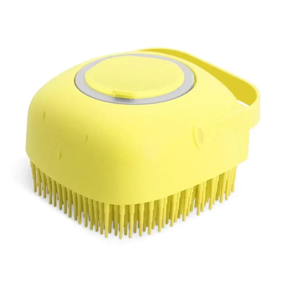 🛁🐾 Pet Shampoo Brush with Dispenser – Σιλικονούχα Βούρτσα Μασάζ & Σαπουνίσματος για Σκύλους & Γάτες 🧴🐶 2 σε 1: Απαλό μασάζ & καθαρισμός με δοχείο σαμπουάν – για άνετο και απολαυστικό μπάνιο!