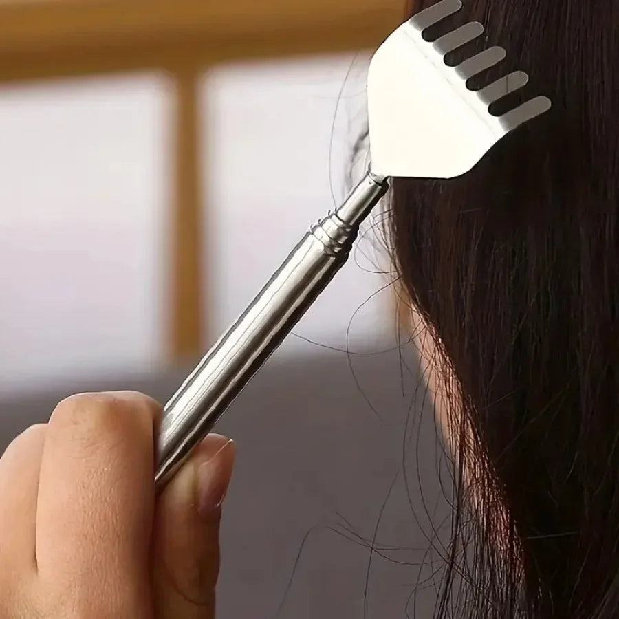 ✨ Practical Telescopic Pocket Scratching Massage Kit – Ανοξείδωτο Επεκτεινόμενο Scratcher Χεριού με Pen Clip 🖊️🖐️