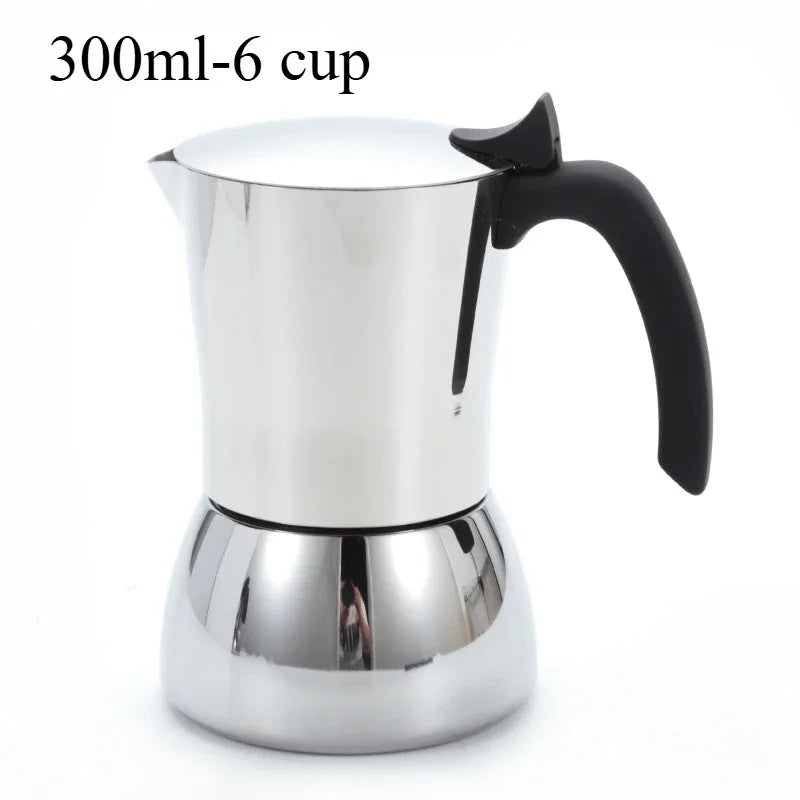 ☕✨ Stainless Steel Moka Pot – Αυθεντικός Ιταλικός Espresso Παντού! ✨☕ Stainless Steel Stovetop Espresso Maker