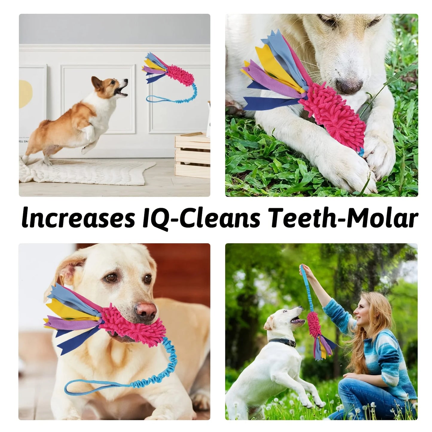 Dog Training Rope Toy 🐶🪢 | Plush + Rope Ball 🎾 | Bite-Resistant & Anti-Tear 💪 | Teeth Cleaning & Puzzle Play 🧠