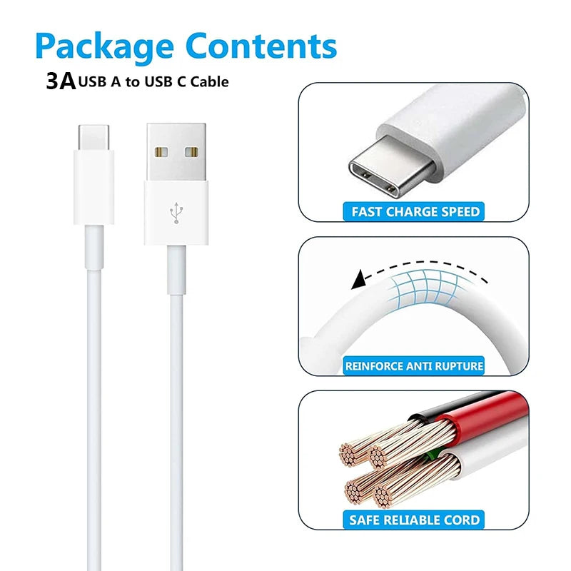 🔌 USB-A σε Type-C Καλώδιο – 3A Fast Charging & Data Transfer Γρήγορη φόρτιση και αξιόπιστη μεταφορά δεδομένων για όλες τις Type-C συσκευές σου! ⚡📲