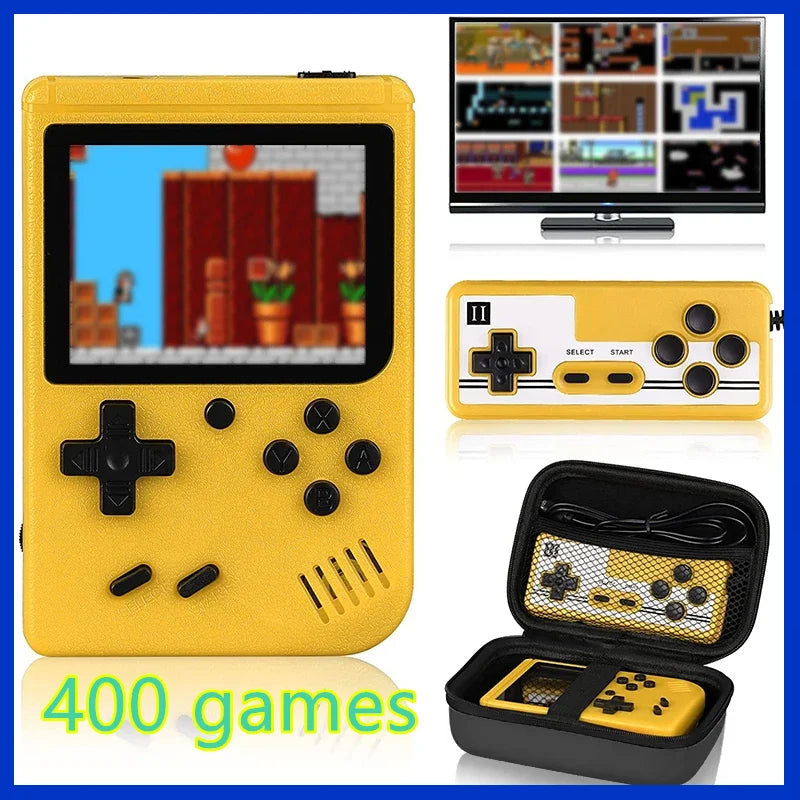 Retro Mini Console 🎮 | 8-Bit Handheld 🕹️ | 400 Built-in Games 💾 | AV Out 📺 | Gameboy Style 🔄