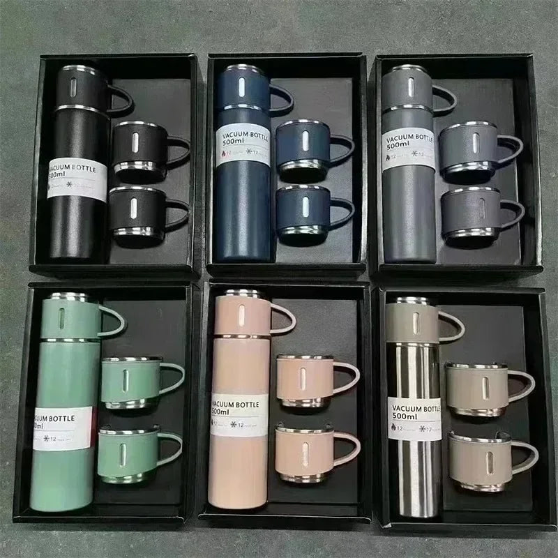 ☕🔥 500ml Θερμός Καφέ | 304 Ανοξείδωτο Ατσάλι | Business Style Thermos Bottle 👜 | Ιδανικό για Γραφείο & Ταξίδι
