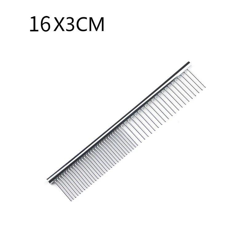 🪮🐕 Stainless Steel Pet Comb – Χτένα Περιποίησης για Μακρύ & Πυκνό Τρίχωμα Σκύλων & Γατών ✂️🐾 Ιδανική για καθημερινό grooming & απομάκρυνση νεκρών τριχών – κατάλληλη για κάθε είδος κατοικιδίου!