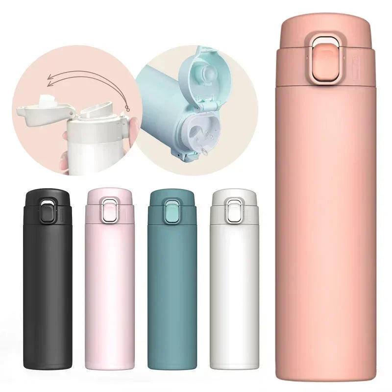 🚗 Thermos Water Bottle 450ml | Ανοξείδωτο Ατσάλι | Vacuum Flask Ζεστά & Κρύα Ροφήματα