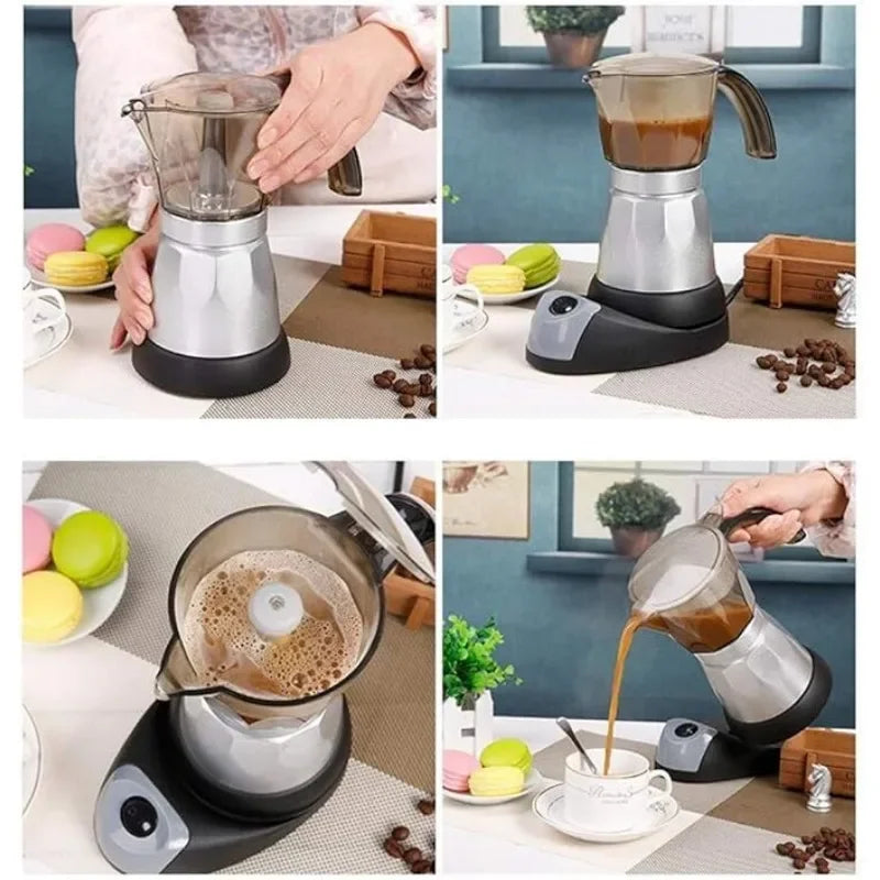 ☕⚡ Ηλεκτρική Καφετιέρα Espresso Moka – Ιταλικού & Κουβανέζικου Στυλ! ⚡☕ Electric Coffee Maker – Italian Cuban Brewing Espresso Moka Pot