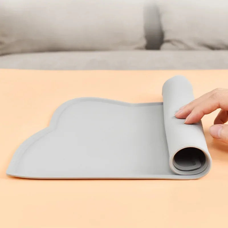 🐾🍽️ Food Grade Silicone Cat Mat – Αντιολισθητικό & Αδιάβροχο Pad Σίτισης 🧼💧 Καθαρό πάτωμα, χαρούμενο κατοικίδιο – για κάθε γεύμα!