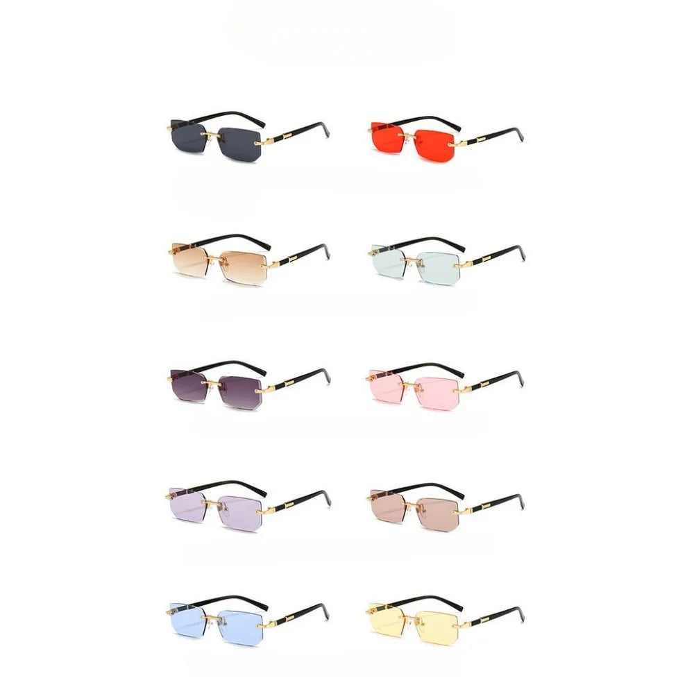 🕶️🌊 Retro Korean Γυαλιά Ηλίου – Frameless Gradient Shades ✨ UV400 Προστασία για Παραλία, Οδήγηση & Ταξίδια