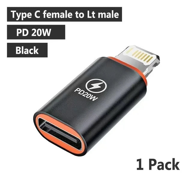 ⚡🔌 USB-C to Lightning 8-Pin Adapter – Γρήγορη Φόρτιση & Data Sync για iPhone/iPad/MacBook 🎯
