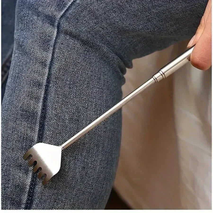 ✨ Practical Telescopic Pocket Scratching Massage Kit – Ανοξείδωτο Επεκτεινόμενο Scratcher Χεριού με Pen Clip 🖊️🖐️