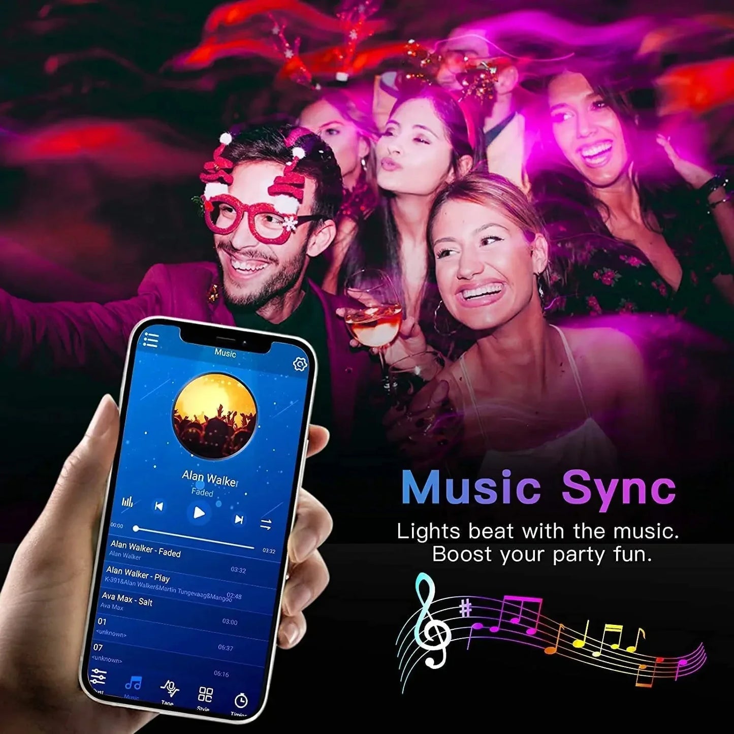 🌈📱 RGB LED Strip Lights – Smart Bluetooth SMD 5050 με APP & 24Key Remote ✨ Για TV Backlight & Home Decor