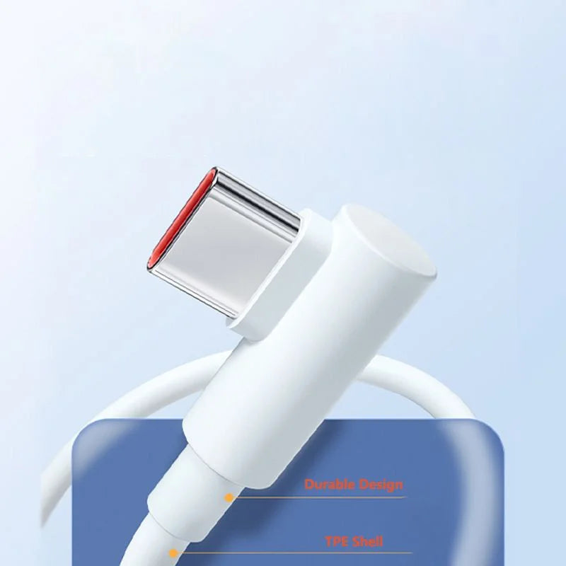 ⚡🔌 Original Xiaomi 120W 6A USB-A σε Type-C Καλώδιο – Super Fast Charging με 90° Elbow Design