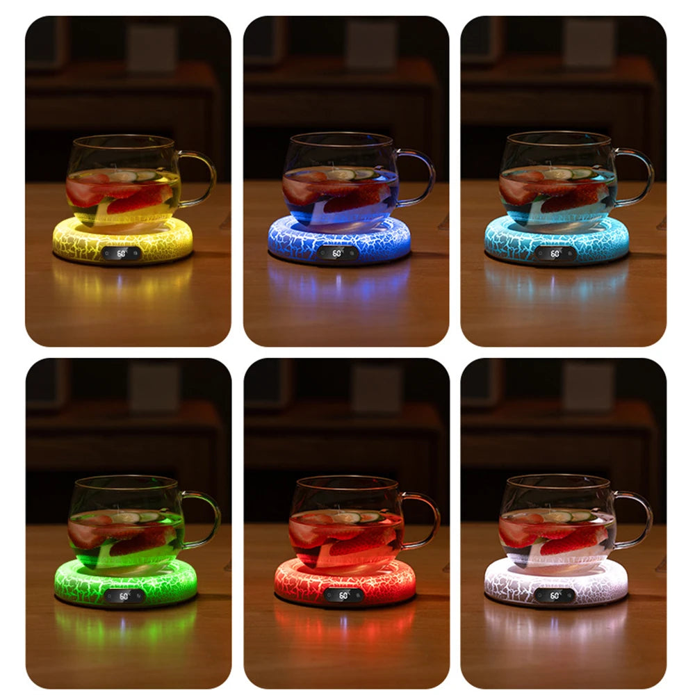 🔥☕ Ηλεκτρικό Υπόθερμο Ποτηριού με LED Lava Light – Για Ζεστά Ροφήματα Όλη Μέρα! ☕🔥 Lava Atmosphere Constant Temperature Coaster