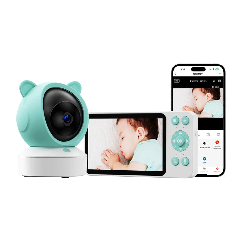 🍼📹 Danmini 2.4G 5” Baby Monitor με Tuya App & 1080P Κάμερα Η απόλυτη λύση για γονείς που θέλουν ασφάλεια, ηρεμία & άμεση επικοινωνία με το μωρό τους 💖