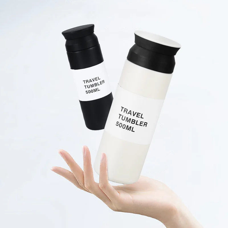 ☕🥤 Θερμός 500ml Ανοξείδωτο | Coffee Mug | Vacuum Flask | Travel Tumbler για Καφέ & Νερό