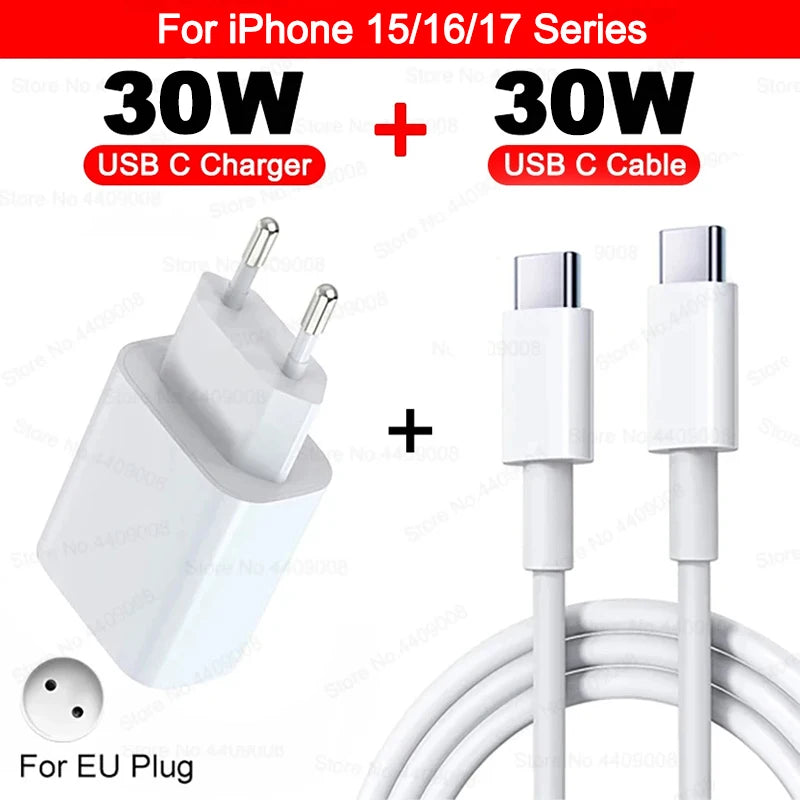 ⚡🔌 Apple 30W USB-C Fast Charger – Ταχυφορτιστής PD για iPhone & iPad 📱✨
