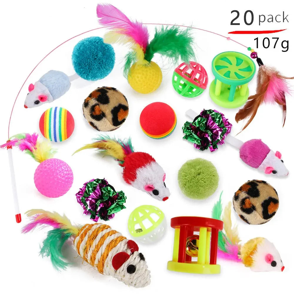 Cat Tunnel & Toys Set 🐱🎪 | Foldable Tent + Mouse Balls 🐭 | Simulation Fish 🐟 | Fun for Kittens & Cats 😸