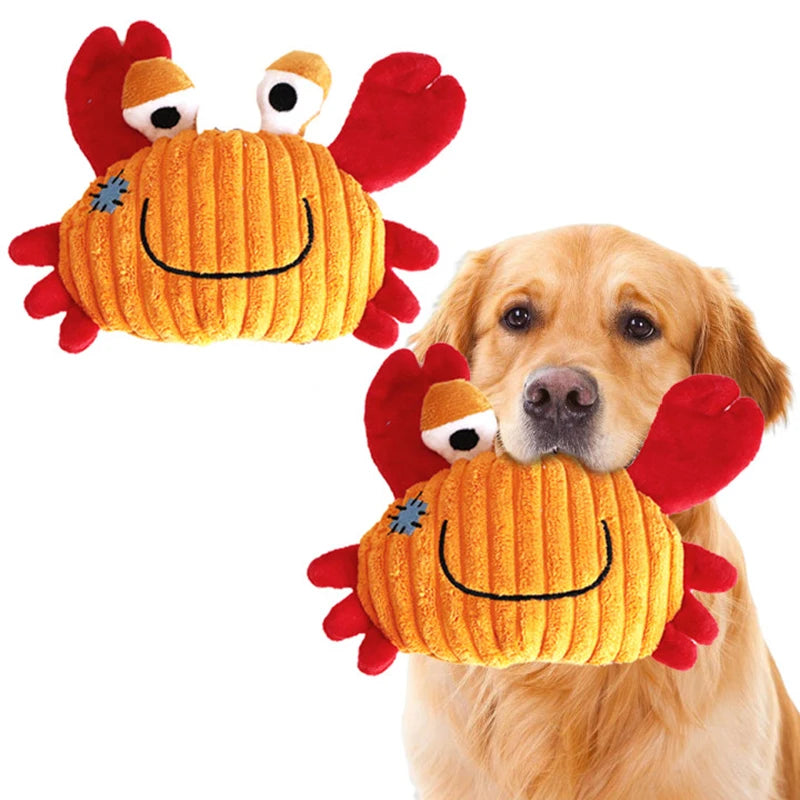 Ocean Series Plush Dog Toys 🐶🌊 | Soft & Squeaky 🔊🧸 | For Small & Medium Breeds 🐾 | Cute Puppy Play Set ✅