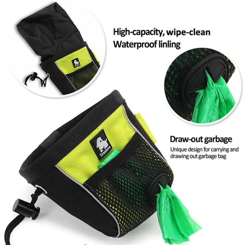 Truelove Dog Treat Bag 🐶🎒 | Clip-On Pouch w/ Poop Bag Dispenser 💩 | Reflective & Travel-Ready ✨ | Training Belt Bag ✅