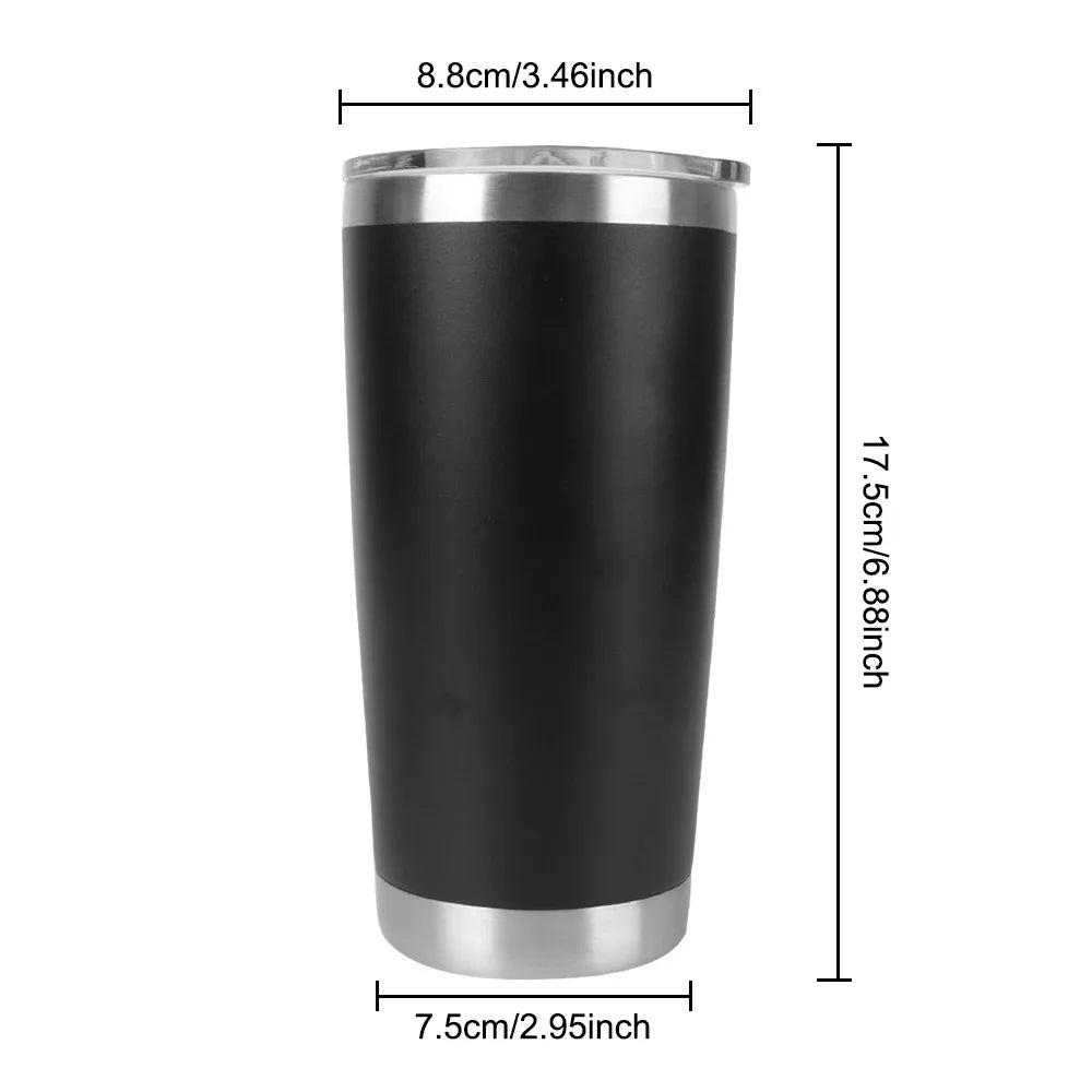 🚗 20oz/590ml Θερμός Κούπα Καφέ & Τσαγιού | Thermo Travel Mug Διπλού Ανοξείδωτου Τοίχου – Hot & Cold Cup