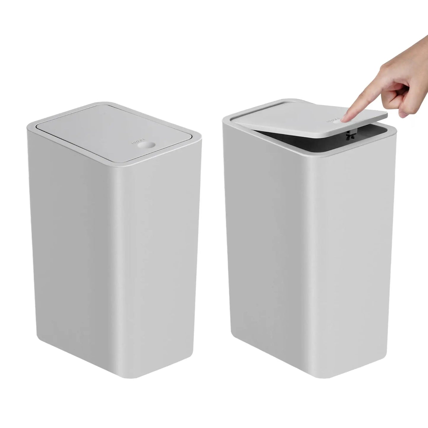 🗑️✨ Bathroom Trash Can 10L με Press Top Lid – Slim & Modern Design
