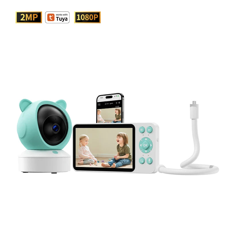 🍼📹 Danmini 2.4G 5” Baby Monitor με Tuya App & 1080P Κάμερα Η απόλυτη λύση για γονείς που θέλουν ασφάλεια, ηρεμία & άμεση επικοινωνία με το μωρό τους 💖