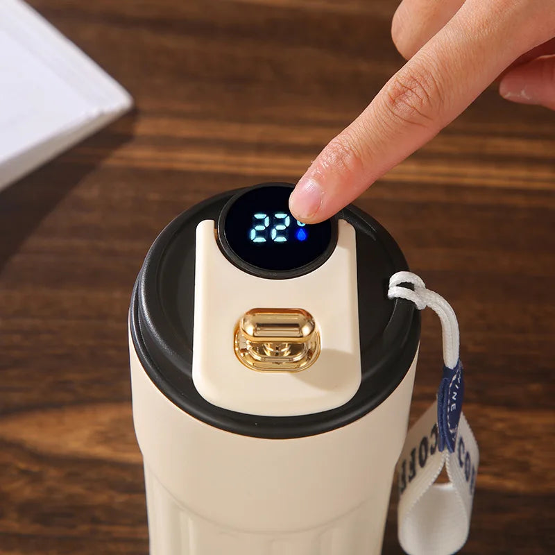 ☕ 450ml Smart Thermos Mug | Ανοξείδωτο Θερμός με Οθόνη Θερμοκρασίας | Ιδανικό για Καφέ, Τσάι & Ταξίδια