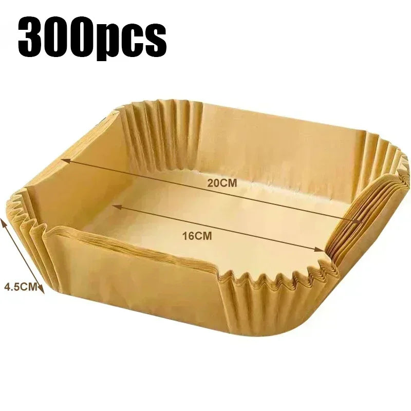 🍟🧾 Square Air Fryer Liners – Μαγείρεμα Χωρίς Λάδια & Καθάρισμα! 🧾🍟 50/100pcs | Food-Grade Oil Paper | Non-Stick & Waterproof | Heat Resistant