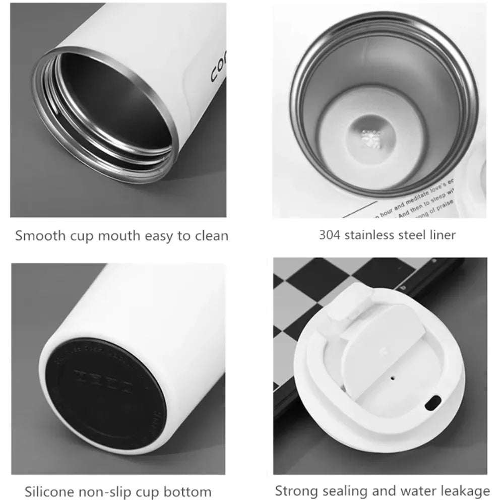 🌡️ Thermo Café Mug 380ml/510ml | Διπλή Μόνωση Ανοξείδωτο Θερμός | Καφές, Τσάι & Ροφήματα On-the-Go