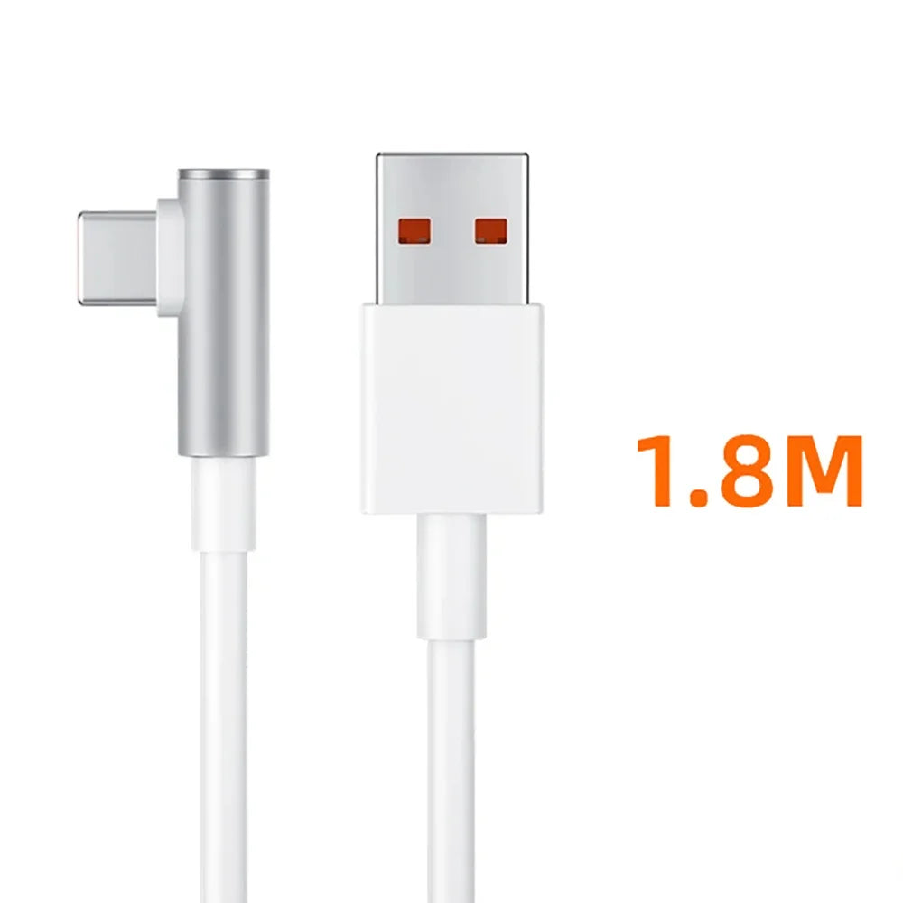 ⚡🔌 120W 6A Type-C Καλώδιο Φόρτισης – 90° Elbow Σχεδιασμός για Gaming & Super Fast Charging