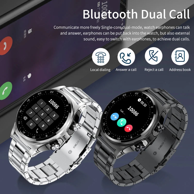 🎯 LIGE NFC Smartwatch με Ενσωματωμένα TWS Ακουστικά – 2 σε 1, Ρολόι & Ακουστικά! 🎯