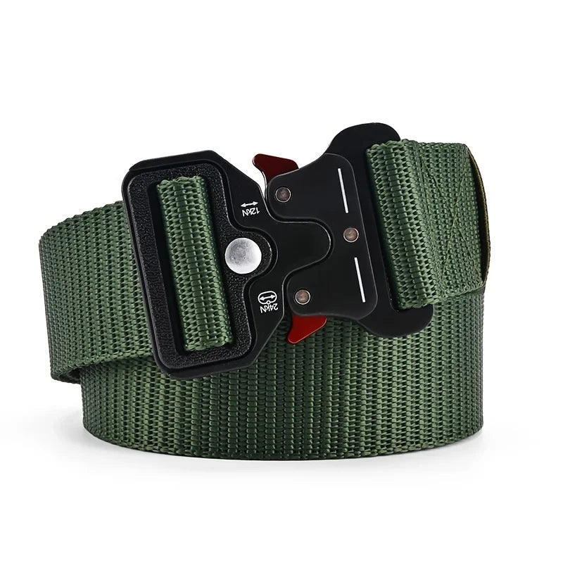 🎯🪖 Tactical Men’s Belt – Outdoor Combat & Survival Ζώνη από Nylon & Canvas με Quick Release Buckle