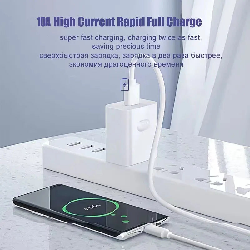 ⚡🔌 NNBILI Καλώδιο USB Type-C 100W 10A – Super Fast Charging 📱 Για Huawei, OPPO, vivo, iQoo (1–3 τεμάχια)