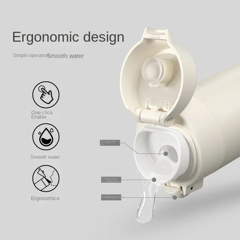 🚗 Thermos Water Bottle 450ml | Ανοξείδωτο Ατσάλι | Vacuum Flask Ζεστά & Κρύα Ροφήματα