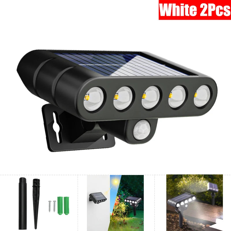 🌞✨ Solar LED Wall Lights – Διακόσμηση & Ατμόσφαιρα στον Κήπο σου! ✨🌞 1pc | 6-10 LEDs | Outdoor Decorative Landscape Lighting