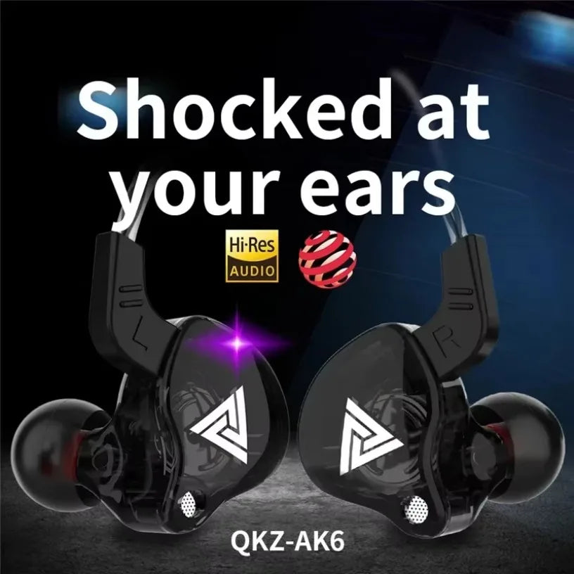 🎧 New Sport Headset with Microphone – QKZ AK6 In-Ear Wired Earphones