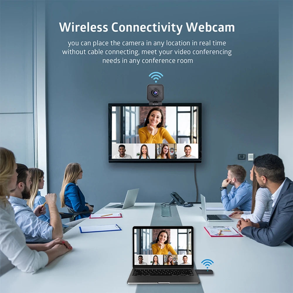 📡🎥 TOALLIN Wireless Webcam 1080P – Ασύρματη Κάμερα με Μικρόφωνο για Streaming & Video Calls 🎤💻