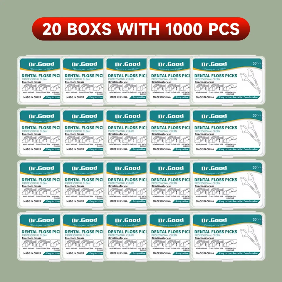 🦷 Dental Floss Sticks – 50/150/300/600/1000 Τεμάχια – Οδοντικό Νήμα Μίας Χρήσης για Στοματική Υγιεινή