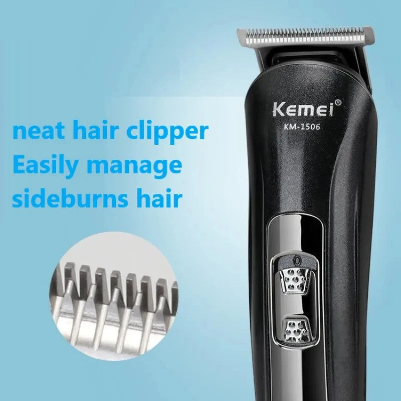🧔✨ Kemei KM-1506 3 σε 1 – Ηλεκτρική Ξυριστική Μηχανή & Trimmer με USB Φόρτιση ⚡