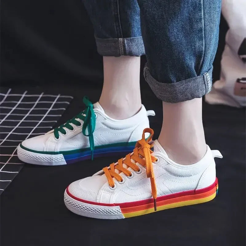 👟✨ Νέα Άφιξη – Γυναικεία Canvas Vulcanized Sneakers σε Κορεάτικο Στυλ ✨👟
