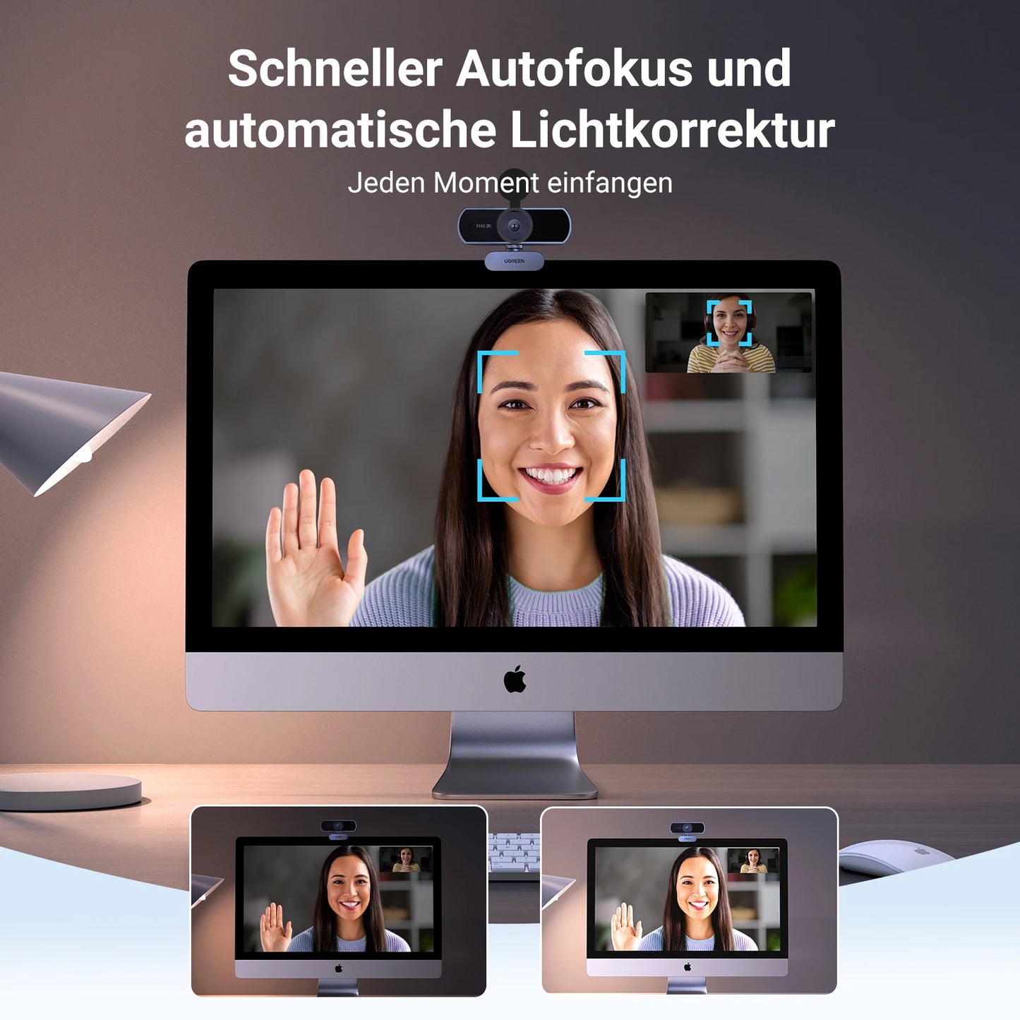 🎥💻 USB 2K HD Mini Webcam – Με Διπλό Μικρόφωνο & 360° Περιστροφή 🔊✨