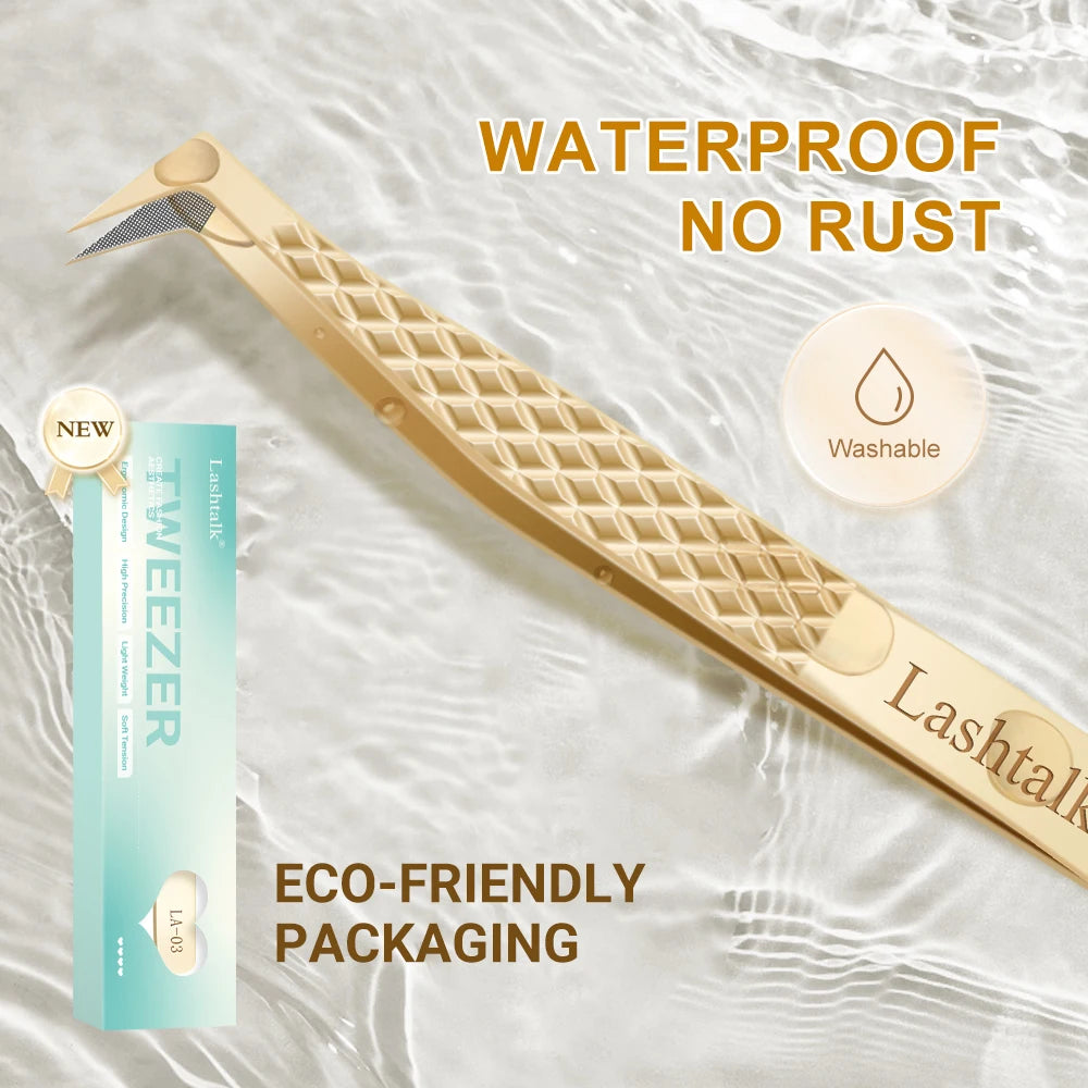 ✨ Lashtalk Precision Fiber Tip Tweezer – Premium Λαβίδα για Eyelash Extensions με Diamond Grip ✨