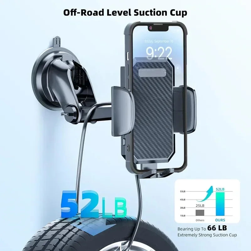 🚗📱 Universal Βάση Κινητού Αυτοκινήτου με Βεντούζα – Dashboard / Παρμπρίζ 🔄 Περιστροφή 360° για iPhone, Samsung, Xiaomi & Όλα τα Smartphones