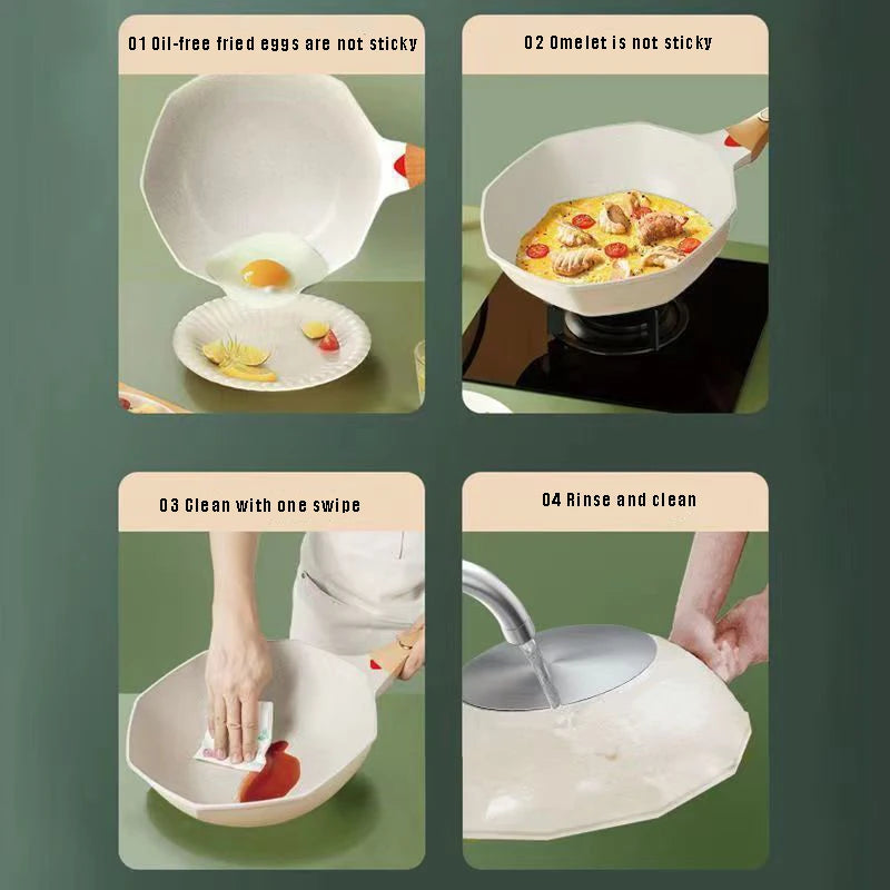 🍳 Οκταγωνικό Τηγάνι Maifan Stone – Αντικολλητικό & Ανθεκτικό | Ιδανικό για Αυγά, Μπριζόλες & Γενικό Μαγείρεμα
